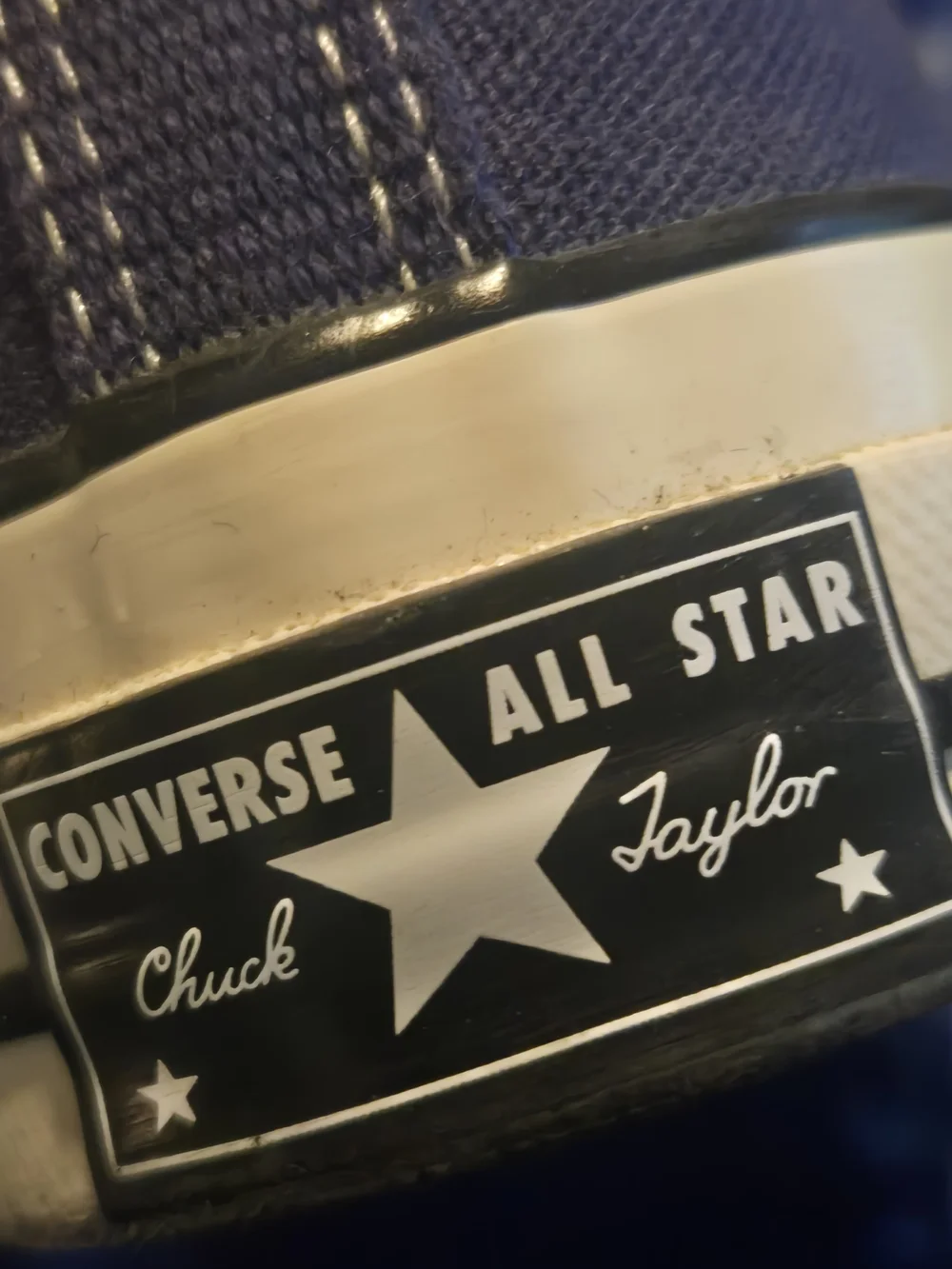Converse Navy and White High-Top Sneakers
